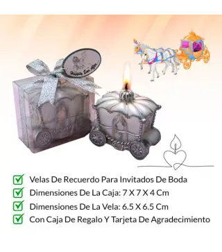 LOTE 240 VELAS CARROZA NOVIOS