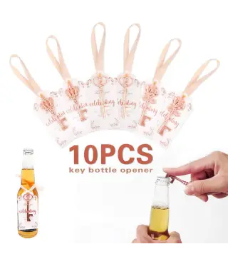 SET 10 ABREBOTELLAS VINTAGE + TARJETA CELEBRATING