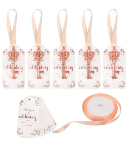 SET 10 ABREBOTELLAS VINTAGE + TARJETA CELEBRATING