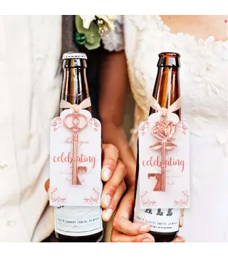 SET 10 ABREBOTELLAS VINTAGE + TARJETA CELEBRATING