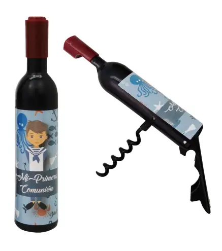 SACACORCHOS BOTELLA IMÁN COMUNIÓN NIÑO
