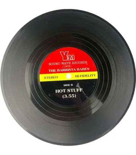 SET 2 POSAVASOS VINILO EN CAJA KRAFT