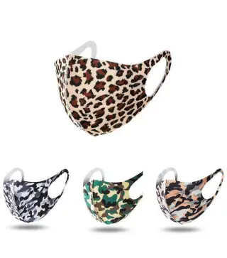 MASCARILLA ADULTO CAMUFLAJE LEOPARDO REUTILIZABLE