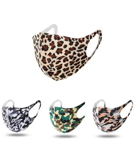 MASCARILLA ADULTO CAMUFLAJE LEOPARDO REUTILIZABLE