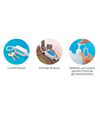 LLAVERO BOTELLA BLANCO 30 ML