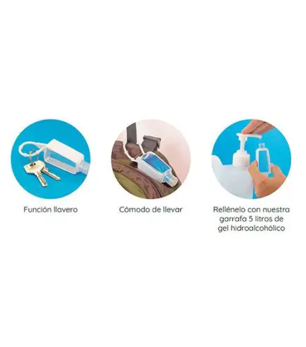 LLAVERO BOTELLA BLANCO 30 ML