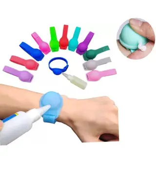 PULSERA AUTODISPENSADOR GEL MANOS+BOTELLA VACIA