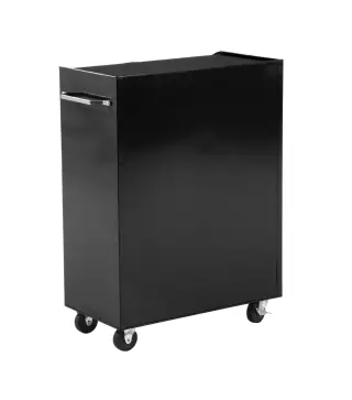 Carro de Herramientas para Taller con Ruedas 5 Cajones Armario con Cierre y Asa Lateral 61,5x33x82,5 cm Negro