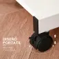 Mesa de Ordenador con Ruedas 60x48 cm con Bandeja Deslizante para Teclado y Estante Inferior Marco Metálico Blanco