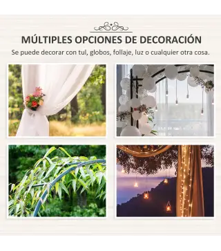 Arco de Jardín de Metal para Rosas y Plantas Trepadoras Arco de Soporte para Plantas y Decoraciones 114x30x230 cm Negro