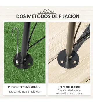 Arco de Jardín de Metal para Rosas y Plantas Trepadoras Arco de Soporte para Plantas y Decoraciones 114x30x230 cm Negro