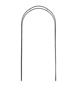 Arco de Jardín de Metal para Rosas y Plantas Trepadoras Arco de Soporte para Plantas y Decoraciones 114x30x230 cm Negro