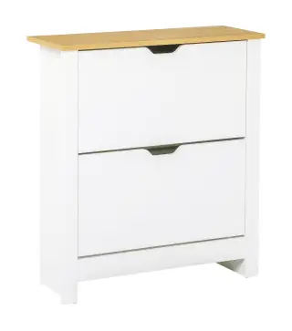 Zapatero de Entrada Recibidor con Cajones Abatibles y Estantes Ajustables para 12 Pares de Zapatos 72x26x80 cm Blanco