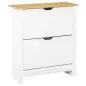 Zapatero de Entrada Recibidor con Cajones Abatibles y Estantes Ajustables para 12 Pares de Zapatos 72x26x80 cm Blanco Zapatero de Entrada Recibidor con Cajones Abatibles y Estantes Ajustables para 12 Pares de Zapatos 72x26x80 cm Blanco