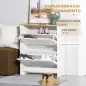 Zapatero de Entrada Recibidor con Cajones Abatibles y Estantes Ajustables para 12 Pares de Zapatos 72x26x80 cm Blanco