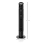 Ventilador de Torre 50W con Mando a Distancia 3 Velocidades Pantalla Temporizador y Oscilante 70° Ø20x78,5 cm Negro