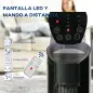 Ventilador de Torre 50W con Mando a Distancia 3 Velocidades Pantalla Temporizador y Oscilante 70° Ø20x78,5 cm Negro