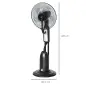 Ventilador Nebulizador Ventilador con Agua Oscilante 90W Control Remoto 3 Modos 3 Velocidades Temporizador Ø44,5x120 cm Negro