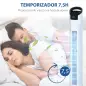 Ventilador de Torre 50W con Mando a Distancia 3 Velocidades Pantalla Temporizador y Oscilante 70° Ø20x78,5 cm Blanco
