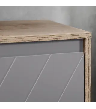Mueble para Debajo del Lavabo Armario de Baño de Suelo con Puerta Doble y Estante Ajustable 60x30x59,8 cm Roble y Gris