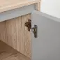 Mueble para Debajo del Lavabo Armario de Baño de Suelo con Puerta Doble y Estante Ajustable 60x30x59,8 cm Roble y Gris