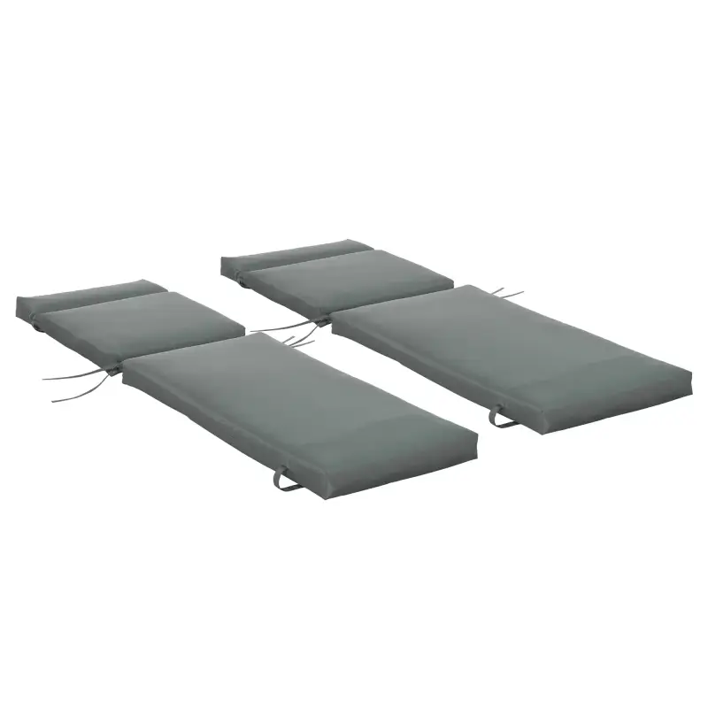 Pack 2 Cojines para Tumbona 196x55x8 cm Colchonetas SOLO para Tumbona Acolchadas de Jardín Terraza Patio Gris Pack 2 Cojines para Tumbona 196x55x8 cm Colchonetas SOLO para Tumbona Acolchadas de Jardín Terraza Patio Gris
