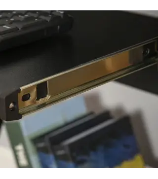 Mesa de Ordenador con Ruedas 60x48 cm con Bandeja Deslizante para Teclado y Estante Inferior Marco Metálico Negro