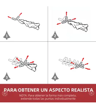 Árbol de Navidad 90cm Artificial Árbol de Pino Decoración Navideña con 12 LED de 3 Colores 90 Ramas Verde PVC