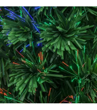 Árbol de Navidad 90cm Artificial Árbol de Pino Decoración Navideña con 12 LED de 3 Colores 90 Ramas Verde PVC