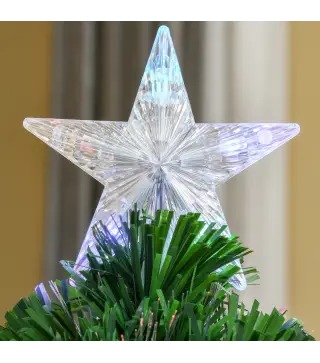 Árbol de Navidad 90cm Artificial Árbol de Pino Decoración Navideña con 12 LED de 3 Colores 90 Ramas Verde PVC