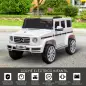 Coche Eléctrico para Niños de Batería 12 V BENZ G500 con Control Remoto Música Bocina 3-5 km/h Carga 30 kg Blanco