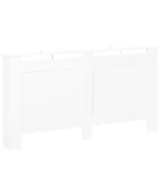 Cubreradiador de MDF Cubierta para Radiador con Listones para Salón Dormitorio Pasillo 151,5x19x82 cm Blanco