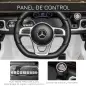 Coche Eléctrico para Niños de Batería 12 V BENZ G500 con Control Remoto Música Bocina 3-5 km/h Carga 30 kg Blanco