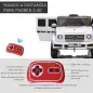 Coche Eléctrico para Niños de Batería 12 V BENZ G500 con Control Remoto Música Bocina 3-5 km/h Carga 30 kg Blanco