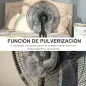 Ventilador Silencioso con Nebulización 90W, Ventilador de Pie de 120cm con 3 Velocidades, Oscilación de 70°, Cabezal Ajustable,