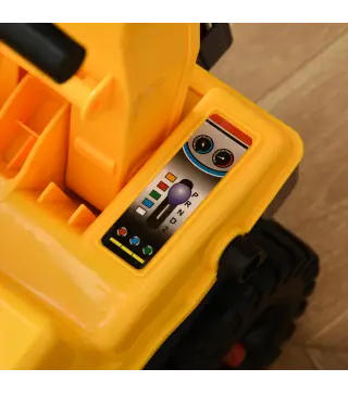 Tractor sin Pedales para Niños de 2-3 Años Excavadora Correpasillos con Pala Delantera Luces Música y Espacio de Alamcenaje Ocul