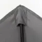 Parasol de Terraza Exterior con Techo de Ventilación Poste Desmontable de Aluminio para Jardín Patio Gris Oscuro