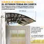 Marquesina Exterior para Puertas y Ventanas 303x96x27 cm con Regleta de Aleación de Aluminio PP Policarbonato Marrón