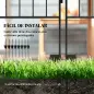 Valla de Jardín Exterior de 4 Paneles 88x110 cm Vallas Decorativas con Ángulo Ajustable Negro