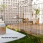 Valla de Jardín Exterior de 4 Paneles 88x110 cm Vallas Decorativas con Ángulo Ajustable Negro