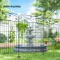 Valla de Jardín Exterior de 4 Paneles 88x110 cm Vallas Decorativas con Ángulo Ajustable Negro