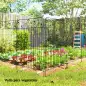 Valla de Jardín Exterior de 4 Paneles 88x110 cm Vallas Decorativas con Ángulo Ajustable Negro