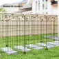 Valla de Jardín Exterior de 4 Paneles 88x110 cm Vallas Decorativas con Ángulo Ajustable Negro