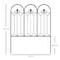 Set de 5 Vallas Decorativas para Jardín Metálicas 305x79,5 cm Combinación Libre Barrera para Animales Negro
