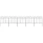 Set de 5 Vallas Decorativas para Jardín Metálicas 305x79,5 cm Combinación Libre Barrera para Animales Negro