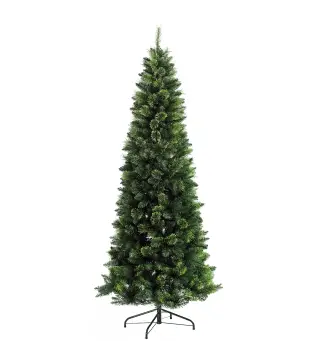 Árbol de Navidad Artificial de 180 cm con 618 Ramas Agujas de Pino y Base de Acero Ø70x180 cm Verde