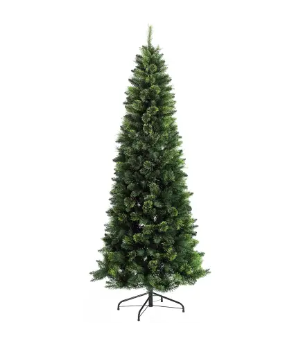 Árbol de Navidad Artificial de 180 cm con 618 Ramas Agujas de Pino y Base de Acero Ø70x180 cm Verde