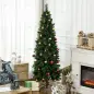 Árbol de Navidad Artificial de 180 cm con 618 Ramas Agujas de Pino y Base de Acero Ø70x180 cm Verde