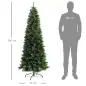 Árbol de Navidad Artificial de 180 cm con 618 Ramas Agujas de Pino y Base de Acero Ø70x180 cm Verde