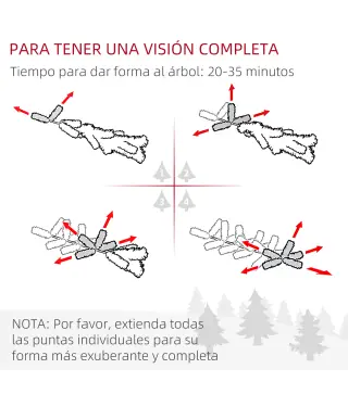 Árbol de Navidad Artificial de 180 cm con 618 Ramas Agujas de Pino y Base de Acero Ø70x180 cm Verde